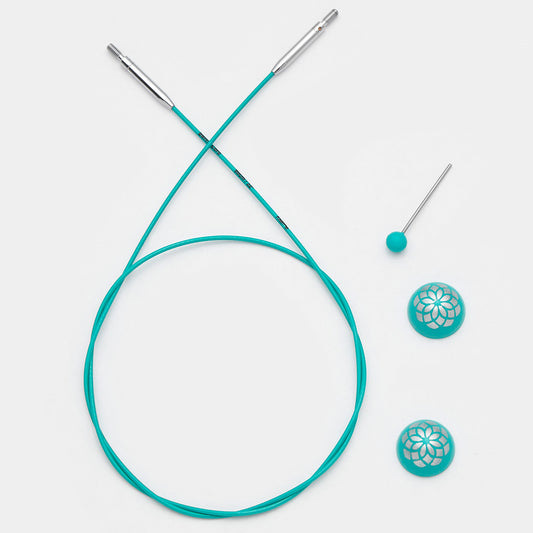 KnitPro The Mindful Collection 360 Swivel Teal Interchangeable Cable